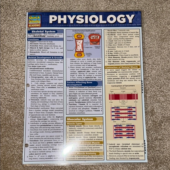 Physiology Quick Study Guide - Picture 1 of 2